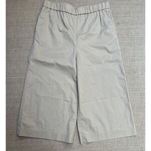 COS Wide Leg Cropped Culottes Pants Womens Size 4 Tan Khaki  Lagenlook Casual
